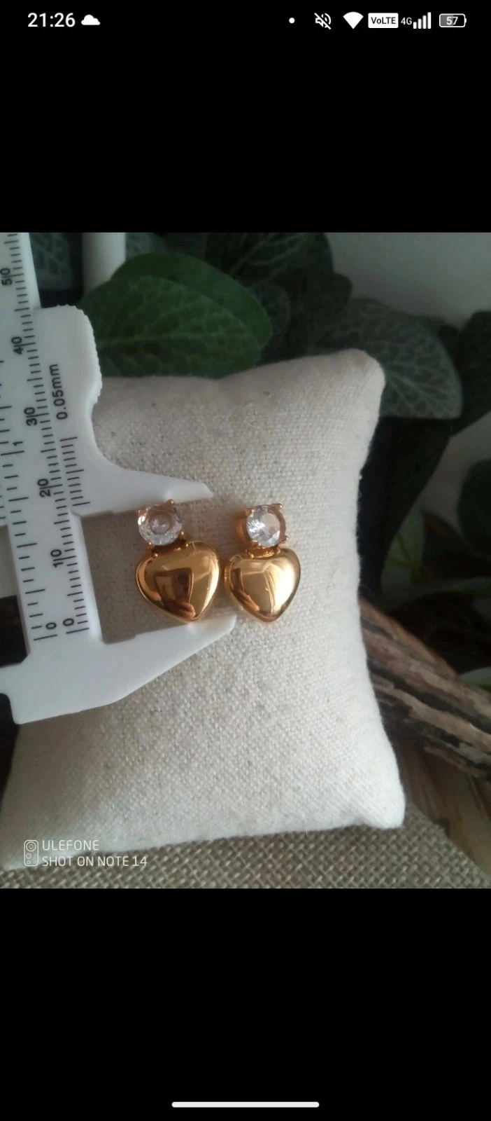 Boucles d'oreilles bohèmes coeurs zircons – photo 2